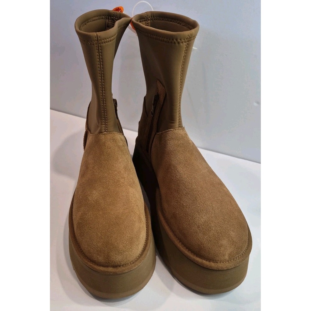 UGG Women's Classic Dipper Suede Outer Lower Boot Short Boots Chestnut US Size 8